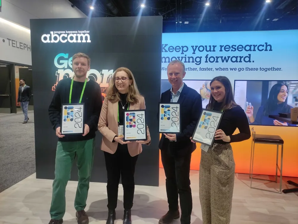 Abcam receiving their award